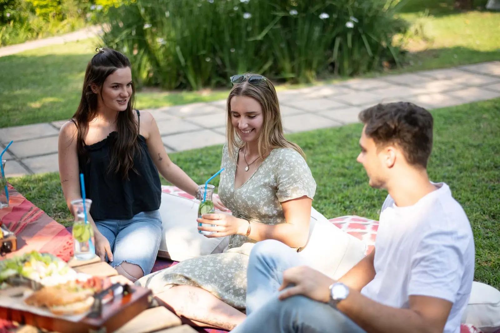 Guests enjoying an outdoor gathering at Nut Grove
